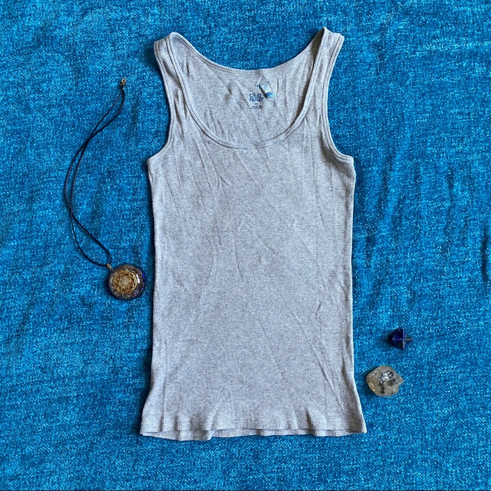Old Navy Ribbed Grey Casual Tank